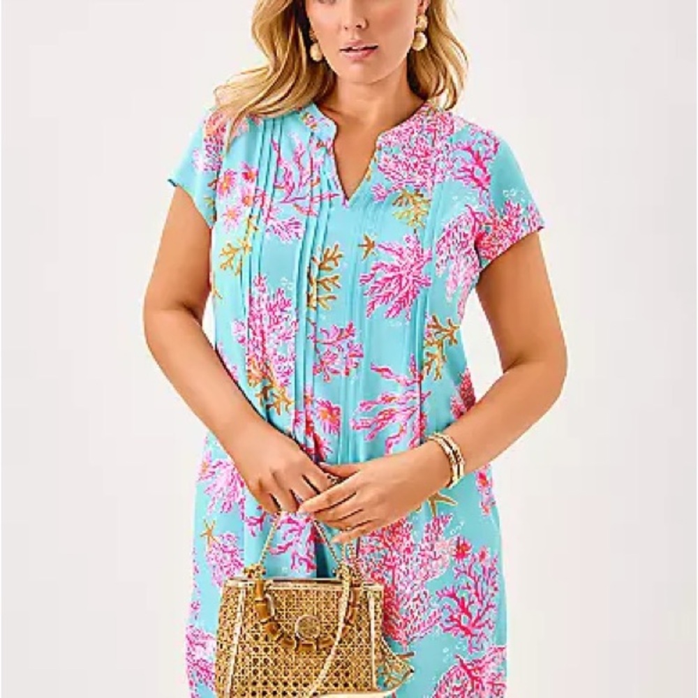 Lilly Pulitzer blue and pink print dress